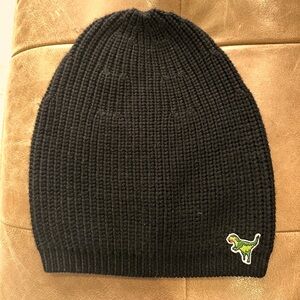 Coach black wool beanie hat